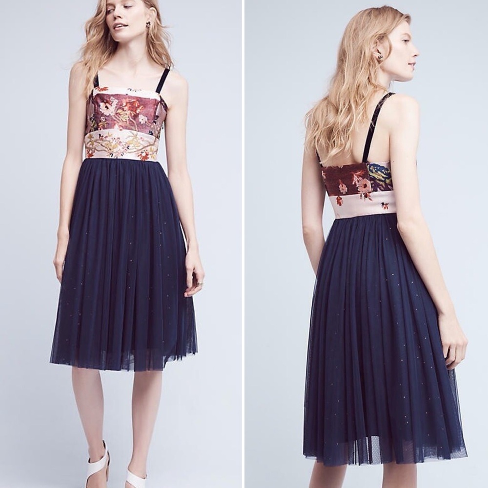 NWT Anthropologie Moulinette Soeurs Cocktail Dress, size 8 Petite